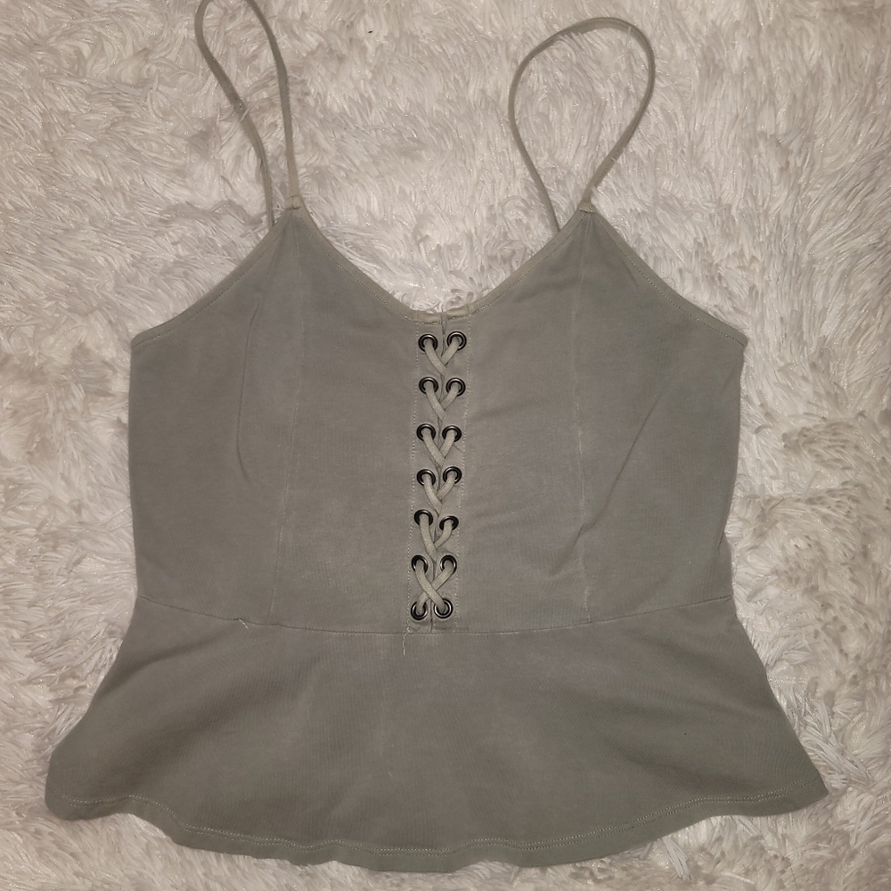 American Eagle very soft lace up fit & flare tank M